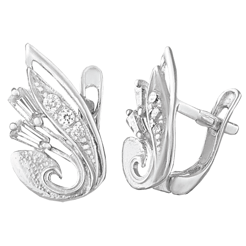 Серебряные серьги С2Ф/025 детальное изображение ювелирного изделия Серебряные серьги с камнями Серебряные серьги С2Ф/025 детальное изображение ювелирного изделия Серебряные серьги с камнями