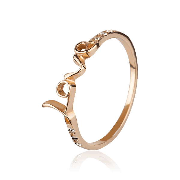 Золотое кольцо Love с фианитами 027826 детальное изображение ювелирного изделия Золотые кольца с фианитом Золотое кольцо Love с фианитами 027826 детальное изображение ювелирного изделия Золотые кольца с фианитом