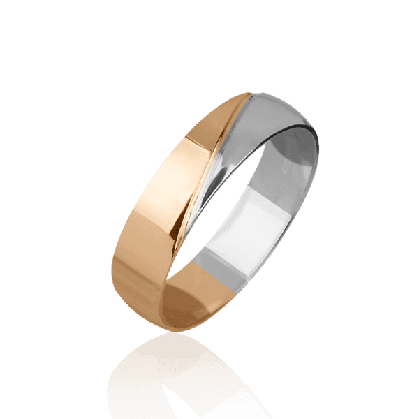 двухцветное кольцо обручальное  двухцветное кольцо обручальное