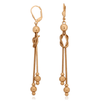 обзорное фото Золотые серьги 80160  Золотые серьги подвески