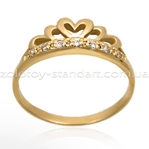 оглядове фото Золоте кільце Корона 1464