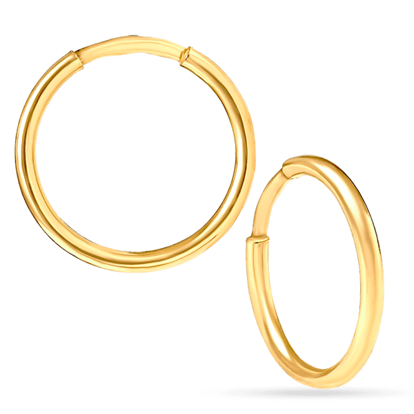 Серьги кольца из желтого золота 036049 детальное изображение ювелирного изделия Золотые серьги без вставок