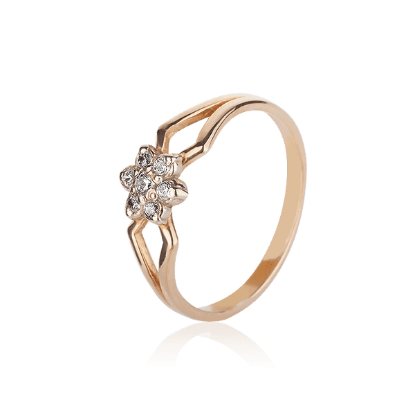 Золотое кольцо с цирконием 1,71,0141 детальное изображение ювелирного изделия Золотые кольца с фианитом Золотое кольцо с цирконием 1,71,0141 детальное изображение ювелирного изделия Золотые кольца с фианитом