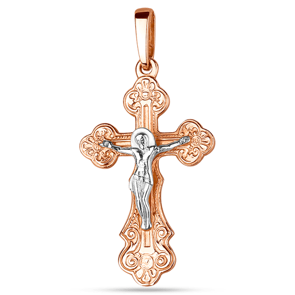 Золотой крестик с белым Распятием 024152 детальное изображение ювелирного изделия Золотые крестики Золотой крестик с белым Распятием 024152 детальное изображение ювелирного изделия Золотые крестики