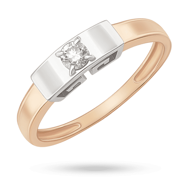 Золотое кольцо с бриллиантом закрепленным на основе сбоку которого геометрический орнамент 040633 детальное изображение ювелирного изделия Золотые кольца с бриллиантами Золотое кольцо с бриллиантом закрепленным на основе сбоку которого геометрический орнамент 040633 детальное изображение ювелирного изделия Золотые кольца с бриллиантами