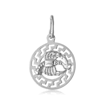 оглядове фото Срібний кулон Знак зодіаку Рак 024209