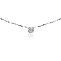 обзорное фото Колье из белого золота с бриллиантами 029465 Золотое колье с бриллиантами обзорное фото Колье из белого золота с бриллиантами 029465  Золотое колье с бриллиантами