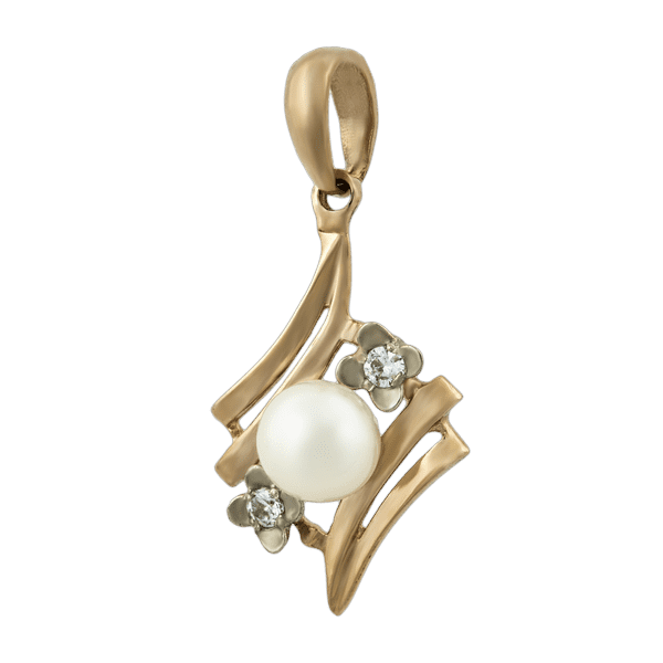 Золотой подвес с жемчугом 400803 детальное изображение ювелирного изделия Золотые кулоны с жемчугом Золотой подвес с жемчугом 400803 детальное изображение ювелирного изделия Золотые кулоны с жемчугом