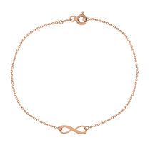 обзорное фото Браслет в красном золоте 585 Бесконечность 032309 Женские золотые браслеты обзорное фото Браслет в красном золоте 585 Бесконечность 032309  Женские золотые браслеты