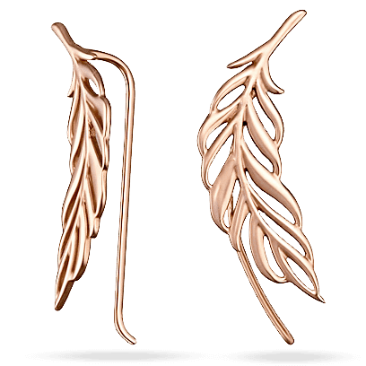 Серьги-каффы золотые Листик 032349 детальное изображение ювелирного изделия Золотые серьги каффы Серьги-каффы золотые Листик 032349 детальное изображение ювелирного изделия Золотые серьги каффы