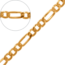 обзорное фото Золотая цепочка Фигаро (Картье) 13107  Золотые цепочки Фигаро (Картье)