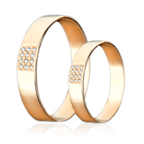 обзорное фото Обручальное кольцо с бриллиантами 023185  Обручальные кольца с бриллиантами