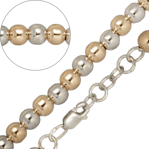 Серебряное колье с разноцветными шариками 024107 детальное изображение ювелирного изделия Серебряные колье Серебряное колье с разноцветными шариками 024107 детальное изображение ювелирного изделия Серебряные колье