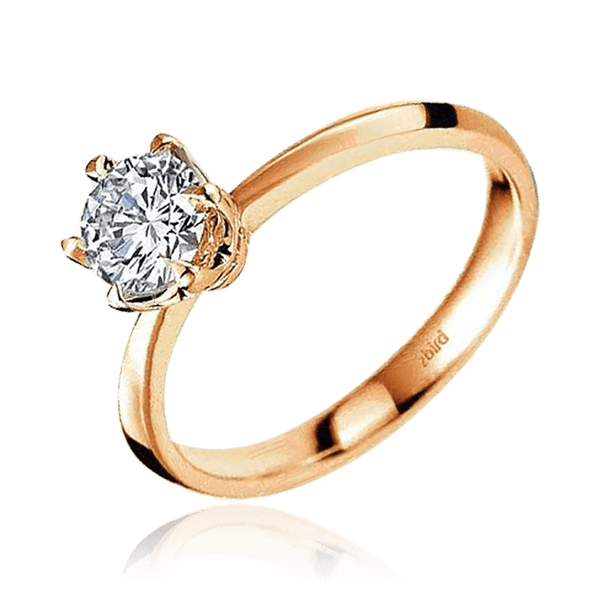 Кольцо для помолвки с бриллиантом в красном золоте 036944 детальное изображение ювелирного изделия Золотые кольца Кольцо для помолвки с бриллиантом в красном золоте 036944 детальное изображение ювелирного изделия Золотые кольца