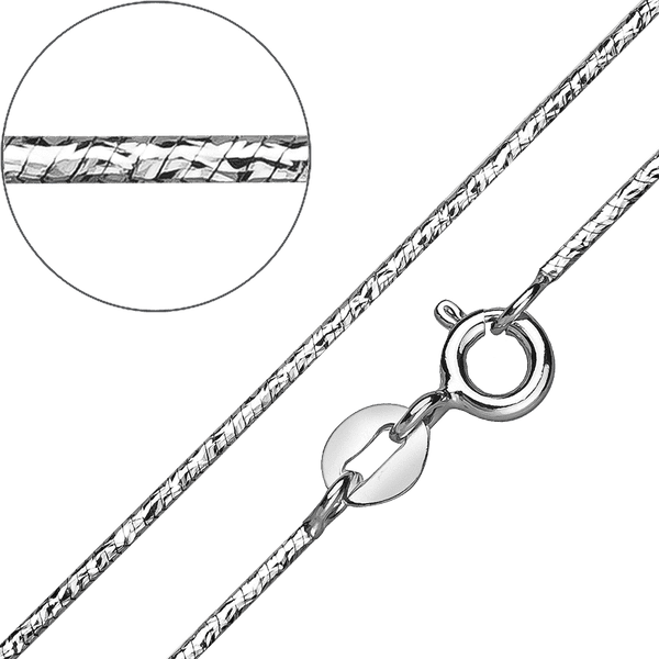 Серебряная цепочка на шею в плетении Снейк на шпрингельном замке 040218 детальное изображение ювелирного изделия Серебряные колье Серебряная цепочка на шею в плетении Снейк на шпрингельном замке 040218 детальное изображение ювелирного изделия Серебряные колье