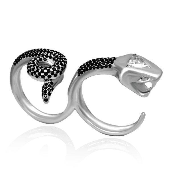 Кольцо из белого золота с бриллиантами 