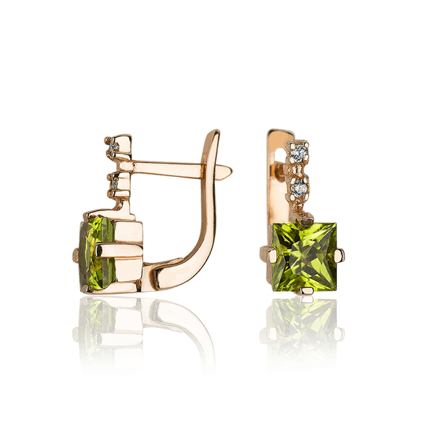 Золотые серьги с квадратным хризолитом 031910 детальное изображение ювелирного изделия Золотые серьги с хризолитом Золотые серьги с квадратным хризолитом 031910 детальное изображение ювелирного изделия Золотые серьги с хризолитом