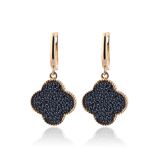 Золотые серьги с фианитами 028397 детальное изображение ювелирного изделия Золотые серьги с фианитом