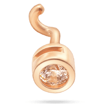 обзорное фото Пирсинг в красном золоте с белым фианитом 585 пробы 039601 Золотая серьга в нос обзорное фото Пирсинг в красном золоте с белым фианитом 585 пробы 039601  Золотая серьга в нос