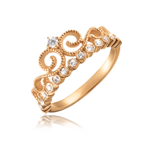 обзорное фото Кольцо Корона 585 пробы с фианитами 1426 Золотые кольца Короны обзорное фото Кольцо Корона 585 пробы с фианитами 1426  Золотые кольца Короны