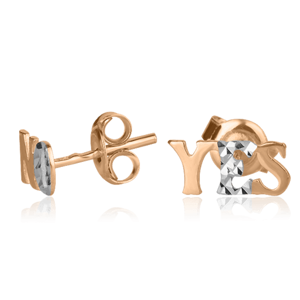 Золотые серьги гвоздики 80113 детальное изображение ювелирного изделия Серьги без камней