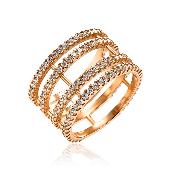 кольцо широкое с россыпью фианитов кольцо широкое с россыпью фианитов