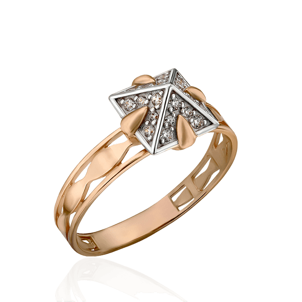 Экстравагантное золотое кольцо шипы Пирамида с фианитами 033596 детальное изображение ювелирного изделия Золотые кольца Экстравагантное золотое кольцо шипы Пирамида с фианитами 033596 детальное изображение ювелирного изделия Золотые кольца