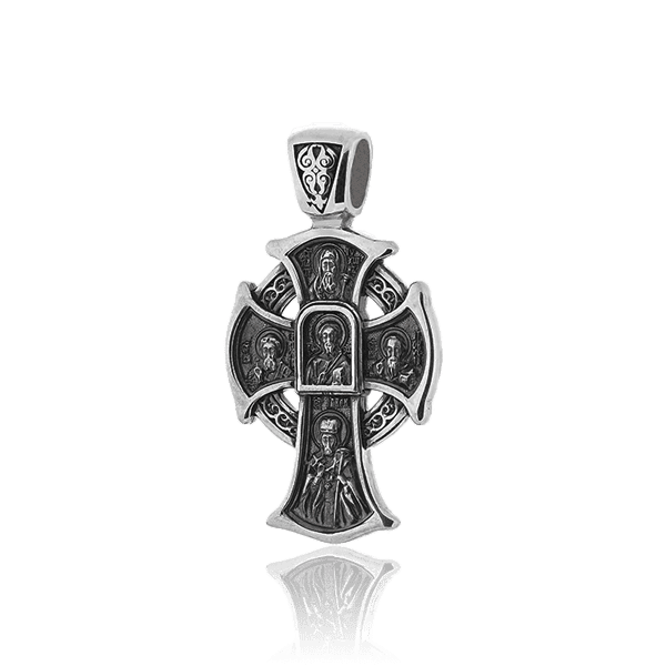 Серебряный крестик с чернением 030609 детальное изображение ювелирного изделия Серебряные подвески иконки Серебряный крестик с чернением 030609 детальное изображение ювелирного изделия Серебряные подвески иконки