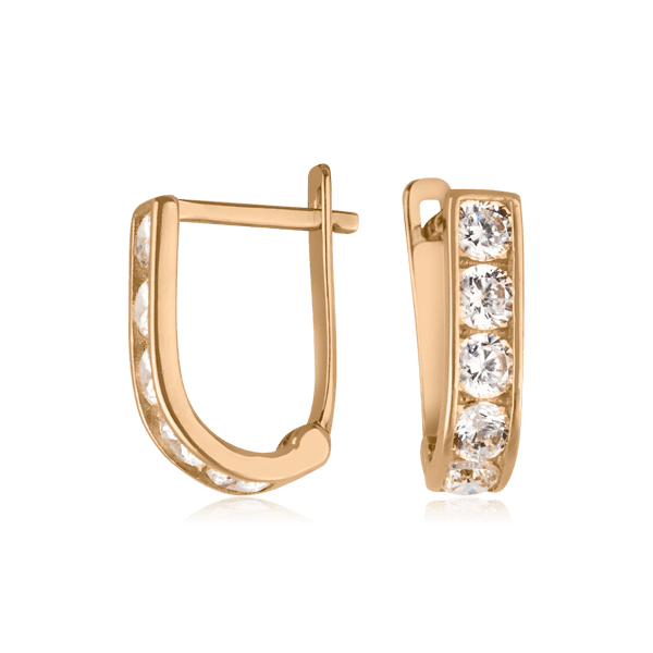 Золотые детские серьги 025112 детальное изображение ювелирного изделия Серьги с камнями Золотые детские серьги 025112 детальное изображение ювелирного изделия Серьги с камнями