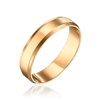 обзорное фото Обручальное кольцо Американка лимонное золото 037126  Золотые кольца