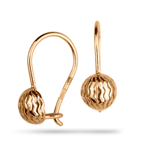 оглядове фото Дитячі золоті сережки Кульки 1,3,0675