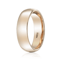 обзорное фото Классическое обручальное кольцо из красного золота 028615  Классические обручальные кольца из золота