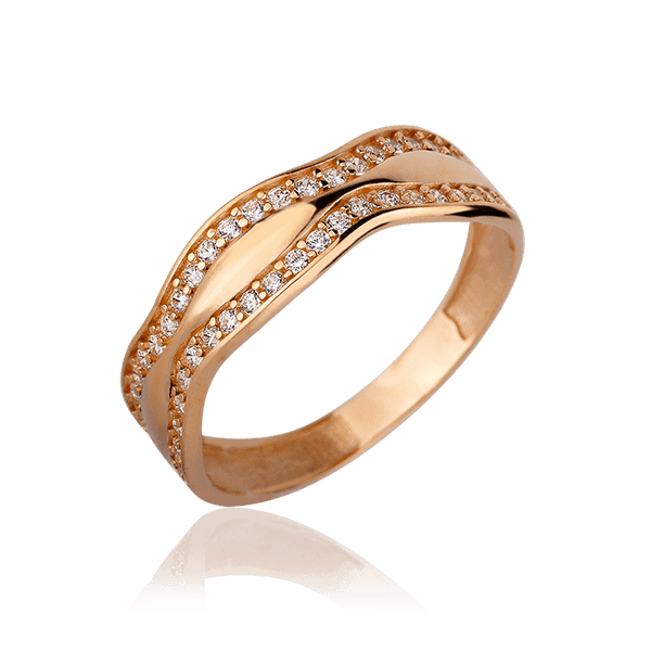 Золотое кольцо с фианитом 030391 детальное изображение ювелирного изделия Кольца золотые женские Золотое кольцо с фианитом 030391 детальное изображение ювелирного изделия Кольца золотые женские