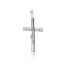 обзорное фото Серебряный крестик с Распятием 030579  Серебряные подвески крестики