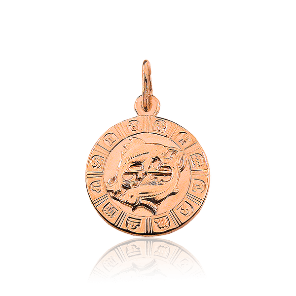 Подвеска знак зодиака Рыбы из золота без камней 033949 детальное изображение ювелирного изделия Золотые подвески Подвеска знак зодиака Рыбы из золота без камней 033949 детальное изображение ювелирного изделия Золотые подвески