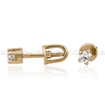 обзорное фото Сережки гвоздики 2462  Серьги с камнями