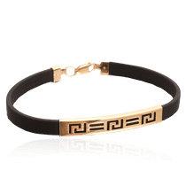 обзорное фото Золотой каучуковый браслет 024260 Золотые браслеты с каучуком обзорное фото Золотой каучуковый браслет 024260  Золотые браслеты с каучуком