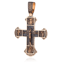 обзорное фото Золотой православный крест 024656  Золотые крестики православные