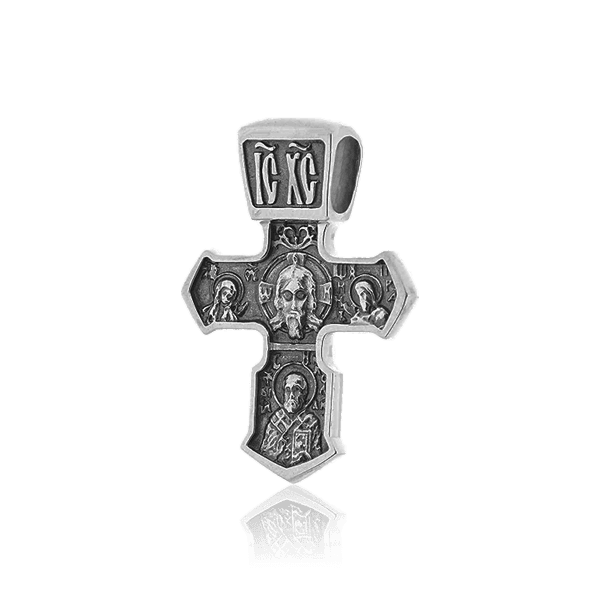 Серебряный нательный крестик с чернением 030671 детальное изображение ювелирного изделия Серебряные подвески крестики Серебряный нательный крестик с чернением 030671 детальное изображение ювелирного изделия Серебряные подвески крестики
