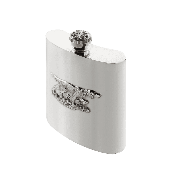 Фляга из серебра Собака 033137 детальное изображение ювелирного изделия Серебряные фляги Фляга из серебра Собака 033137 детальное изображение ювелирного изделия Серебряные фляги