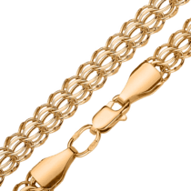 обзорное фото Золотая цепочка Бисмарк/Венеция 14627  Золотые цепочки плетение Бисмарк