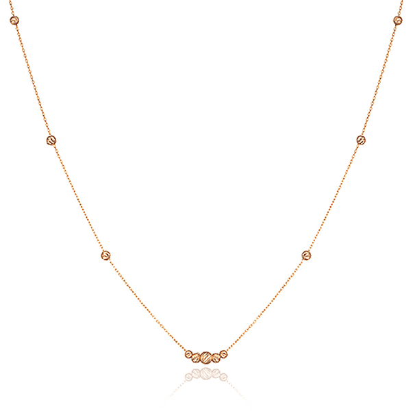 Золотое колье из красного золота Нежность 032444 детальное изображение ювелирного изделия Золотое колье без камней Золотое колье из красного золота Нежность 032444 детальное изображение ювелирного изделия Золотое колье без камней