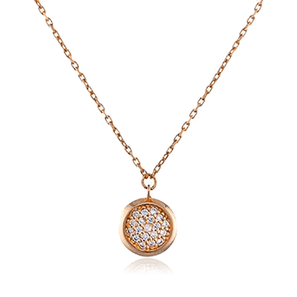 Золотое колье с круглой подвеской 036970 детальное изображение ювелирного изделия Золотые цепочки Золотое колье с круглой подвеской 036970 детальное изображение ювелирного изделия Золотые цепочки