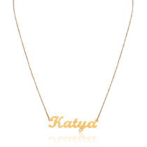 обзорное фото Золотое колье з женским именем Katya 033211  Именные золотые колье