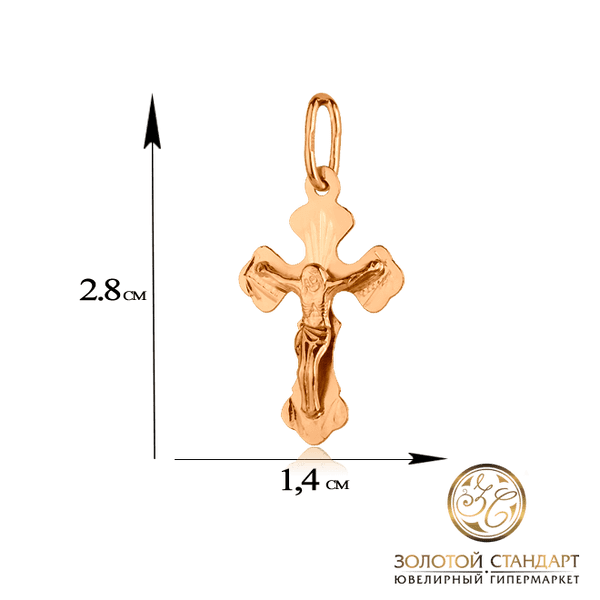 Золотий хрестик O/28 детальне зображення ювелірного виробу Золотий хрестик O/28 детальне зображення ювелірного виробу