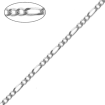 обзорное фото Серебряная цепочка Фигаро (Картье) 13001  Серебряные цепочки