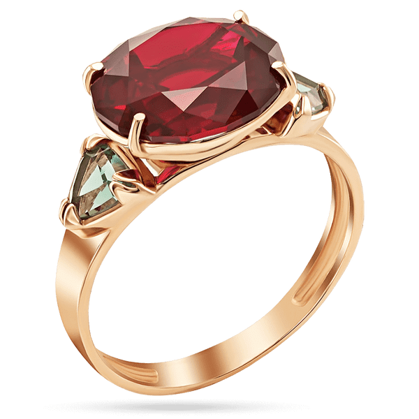 Кольцо золотое Love Cherry с корундом и кварцем 039172 детальное изображение ювелирного изделия Золотые кольца с кварцем Кольцо золотое Love Cherry с корундом и кварцем 039172 детальное изображение ювелирного изделия Золотые кольца с кварцем