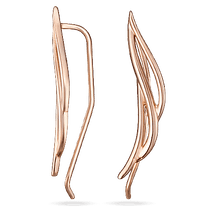 обзорное фото Золотые серьги Каффы без вставок Минимализм 032355 Золотые серьги каффы обзорное фото Золотые серьги Каффы без вставок Минимализм 032355  Золотые серьги каффы