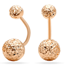 обзорное фото Золотые серьги с алмазной гранью в стиле Диор шарики 032608 Золотые серьги без вставок обзорное фото Золотые серьги с алмазной гранью в стиле Диор шарики 032608  Золотые серьги без вставок