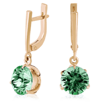 обзорное фото Золотые серьги с кварцем 023393 Золотые серьги с кварцем обзорное фото Золотые серьги с кварцем 023393  Золотые серьги с кварцем